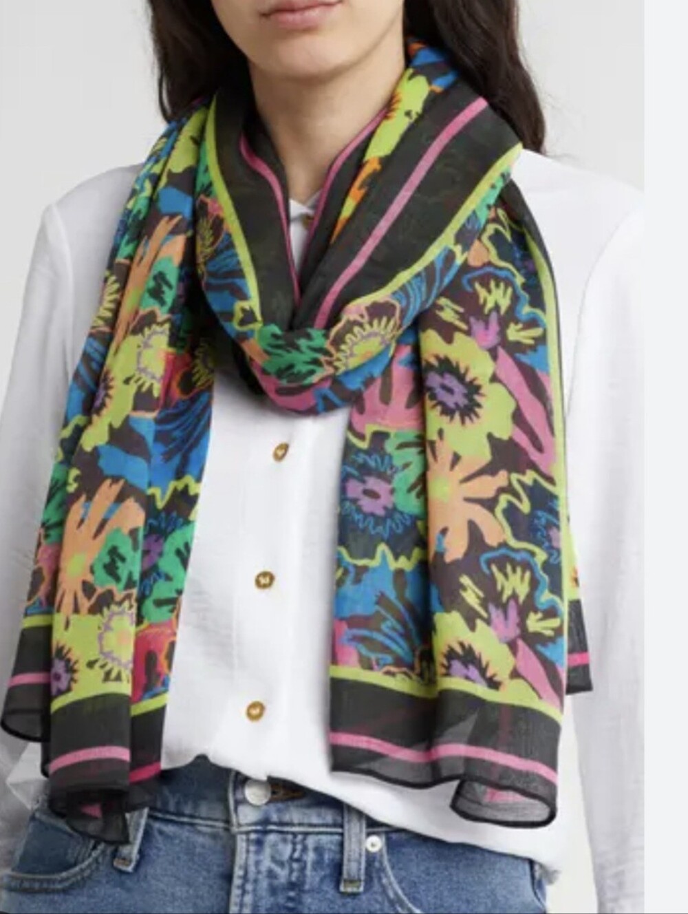 Kurt Geiger Floral Scarf